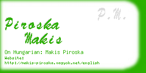 piroska makis business card